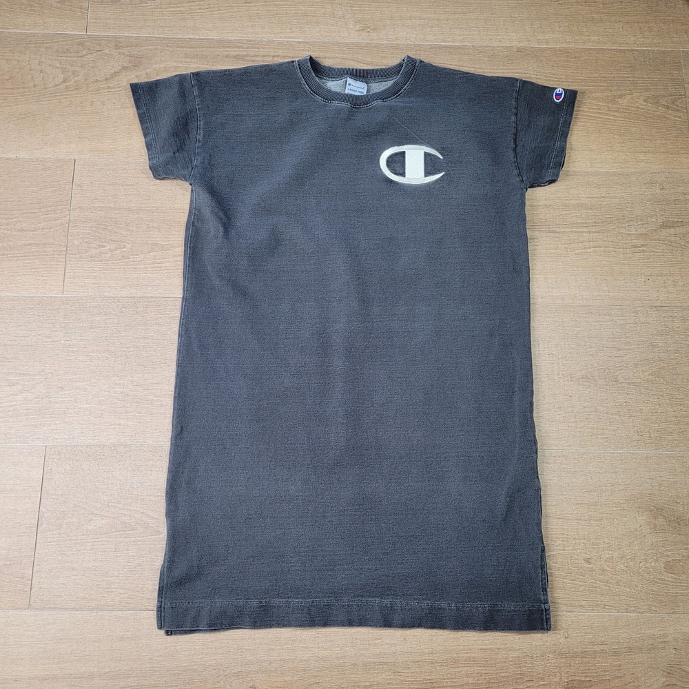CHAMPION Embroidered Large Logo Dress Gray S/M